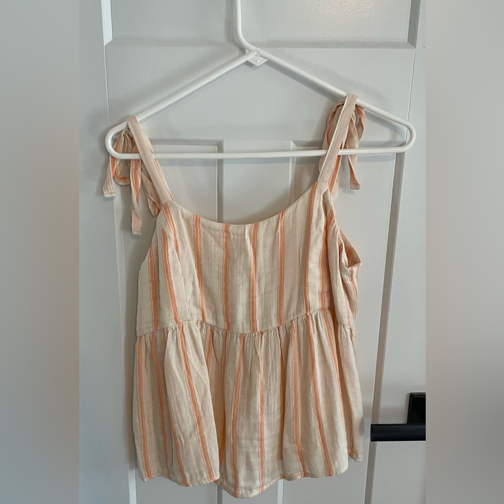 Old Navy Tie Strap Striped Tank Top